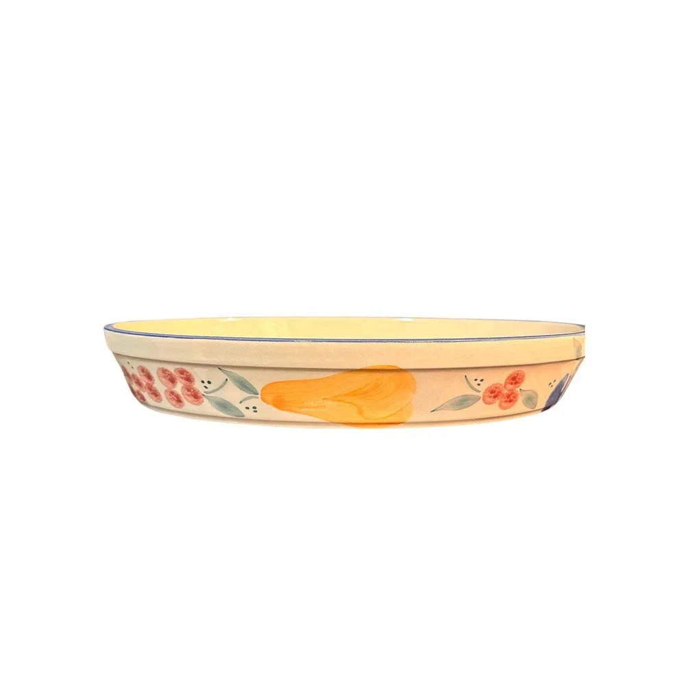 Dansk Frutero Fruit Oval‎ Serving Platter Casserole Stoneware Portugal 13.5 Inch